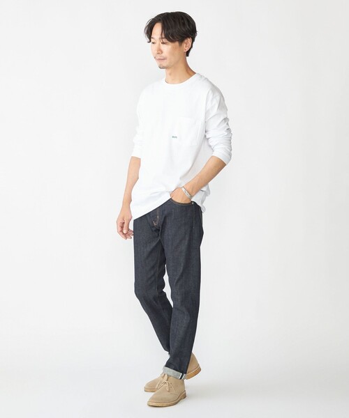 SHIPS(シップス)の「【WEB限定】SHIPS: マイクロ SHIPSロゴ ポケット ロングスリーブ Tシャツ (ロンT)(Tシャツ/カットソー・メンズ・コバルトブルー/ブラック/ダークグレー/ホワイト/ライトホワイト・X-LARGE/LARGE/MEDIUM/SMALL)」の8枚目の写真