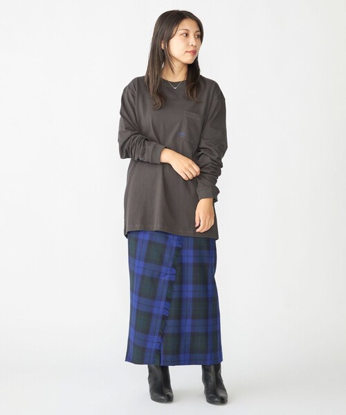 SHIPS(シップス)の「【WEB限定】SHIPS: マイクロ SHIPSロゴ ポケット ロングスリーブ Tシャツ (ロンT)(Tシャツ/カットソー・メンズ・コバルトブルー/ブラック/ダークグレー/ホワイト/ライトホワイト・X-LARGE/LARGE/MEDIUM/SMALL)」の10枚目の写真