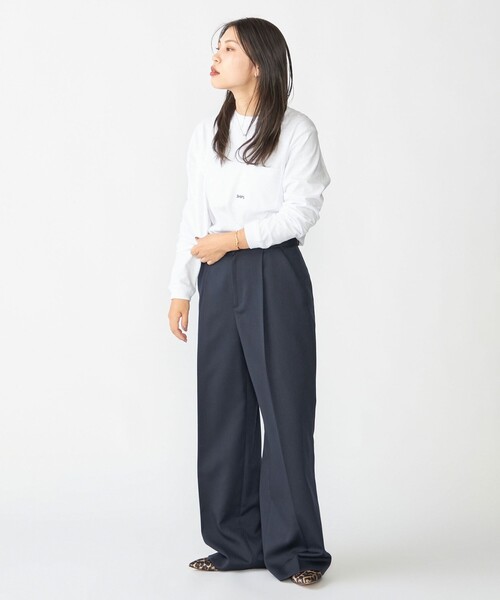 SHIPS(シップス)の「【WEB限定】SHIPS: マイクロ SHIPSロゴ ポケット ロングスリーブ Tシャツ (ロンT)(Tシャツ/カットソー・メンズ・コバルトブルー/ブラック/ダークグレー/ホワイト/ライトホワイト・X-LARGE/LARGE/MEDIUM/SMALL)」の14枚目の写真