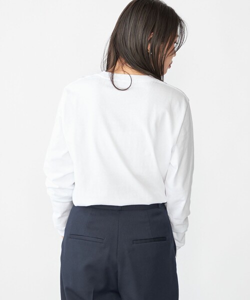 SHIPS(シップス)の「【WEB限定】SHIPS: マイクロ SHIPSロゴ ポケット ロングスリーブ Tシャツ (ロンT)(Tシャツ/カットソー・メンズ・コバルトブルー/ブラック/ダークグレー/ホワイト/ライトホワイト・X-LARGE/LARGE/MEDIUM/SMALL)」の19枚目の写真