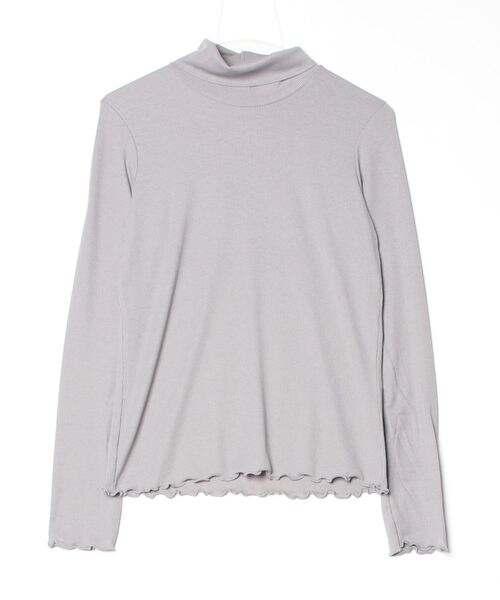 TIGORA(ティゴラ)の「ティゴラ TIGORA ストレッチリブタートルネックTシャツ(Tシャツ/カットソー・レディース・オフホワイト/グレー/ブラウン/ボルドー/イエロー/ブラック・S/M/L/XL)」の4枚目の写真