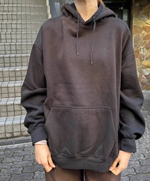 MOOJIMOOJI フェードブラック フード付きパーカー L MOOJIMOOJI フェードブラック フード付きパーカー L