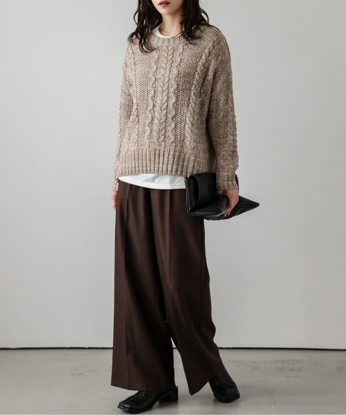 AMELY(エミリー)の「メランジニットプルオーバー(ニット/セーター・レディース・イエロー/ブラック/ブルー/ベージュ・フリー)」の11枚目の写真