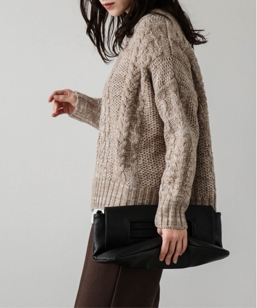 AMELY(エミリー)の「メランジニットプルオーバー(ニット/セーター・レディース・イエロー/ブラック/ブルー/ベージュ・フリー)」の13枚目の写真