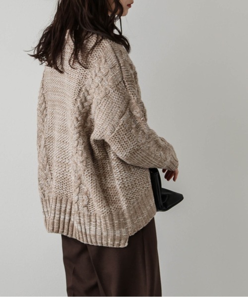 AMELY(エミリー)の「メランジニットプルオーバー(ニット/セーター・レディース・イエロー/ブラック/ブルー/ベージュ・フリー)」の16枚目の写真