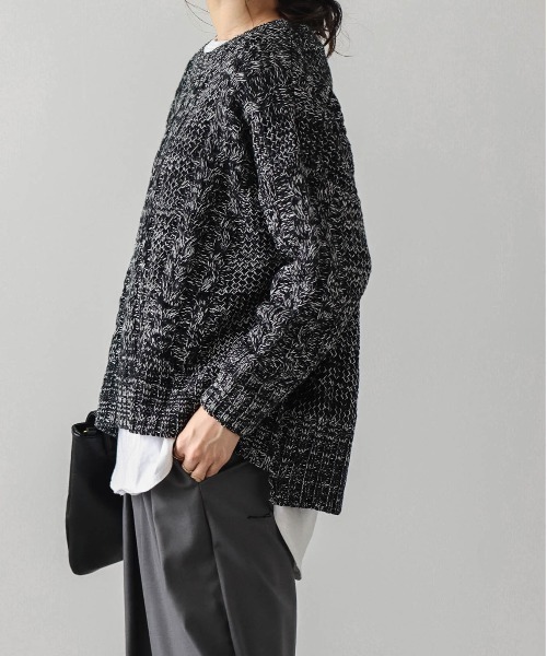 AMELY(エミリー)の「メランジニットプルオーバー(ニット/セーター・レディース・イエロー/ブラック/ブルー/ベージュ・フリー)」の8枚目の写真
