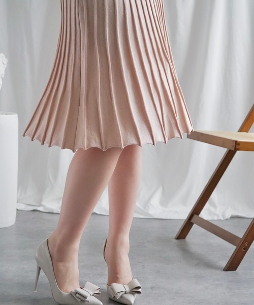 Jasmine】バイカラーロングニットワンピース（ワンピース）｜Jasmine