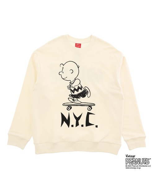 Manhattan Portage（マンハッタンポーテージ）の「Sweat Trainer PEANUTS（スウェット・メンズ・ネイビー/アイボリー/チャコールグレー・SMALL/MEDIUM/LARGE/X-LARGE）」の2枚目の写真