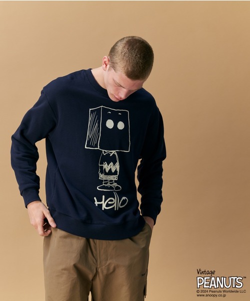 Manhattan Portage（マンハッタンポーテージ）の「Sweat Trainer PEANUTS（スウェット・メンズ・ネイビー/アイボリー/チャコールグレー・SMALL/MEDIUM/LARGE/X-LARGE）」の10枚目の写真