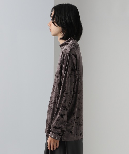 HARE(ハレ)の「ハトメデザインベロアカット(HARE)(Tシャツ/カットソー・メンズ・パープル/ブラック・FREE)」の10枚目の写真