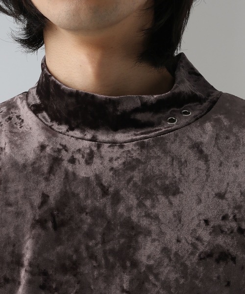 HARE(ハレ)の「ハトメデザインベロアカット(HARE)(Tシャツ/カットソー・メンズ・パープル/ブラック・FREE)」の13枚目の写真