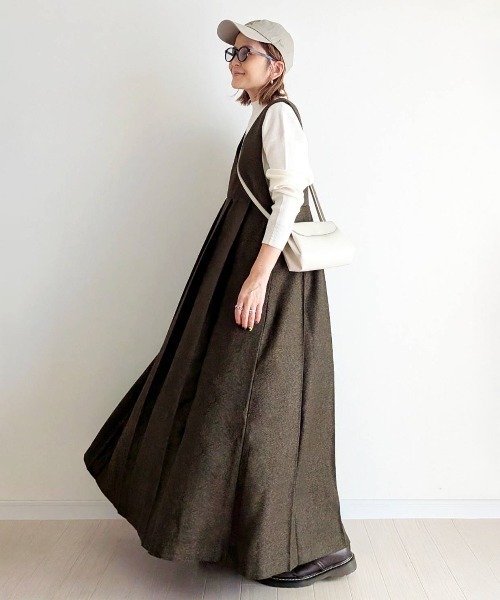 notch.（ノッチ）の「【 notch. by yui 】プリーツワンピース（ジャンパースカート・レディース・チェック/ブラウン/ブラック・M/TM）」の14枚目の写真