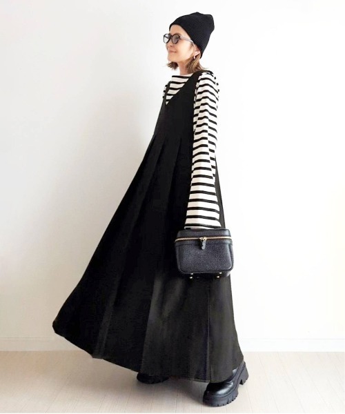 notch.（ノッチ）の「【 notch. by yui 】プリーツワンピース（ジャンパースカート・レディース・チェック/ブラウン/ブラック・M/TM）」の5枚目の写真