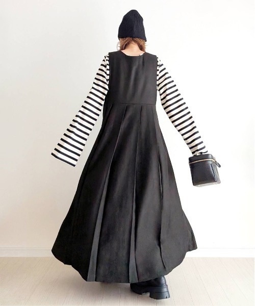 notch.（ノッチ）の「【 notch. by yui 】プリーツワンピース（ジャンパースカート・レディース・チェック/ブラウン/ブラック・M/TM）」の7枚目の写真