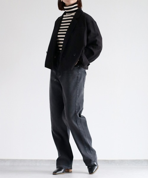 【セール】〈セットアップ可能〉リメイクデニムレギュラーストレートパンツ（デニムパンツ）｜cepo（セポ）