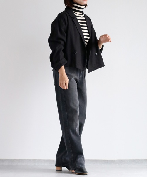 【セール】〈セットアップ可能〉リメイクデニムレギュラーストレートパンツ（デニムパンツ）｜cepo（セポ）