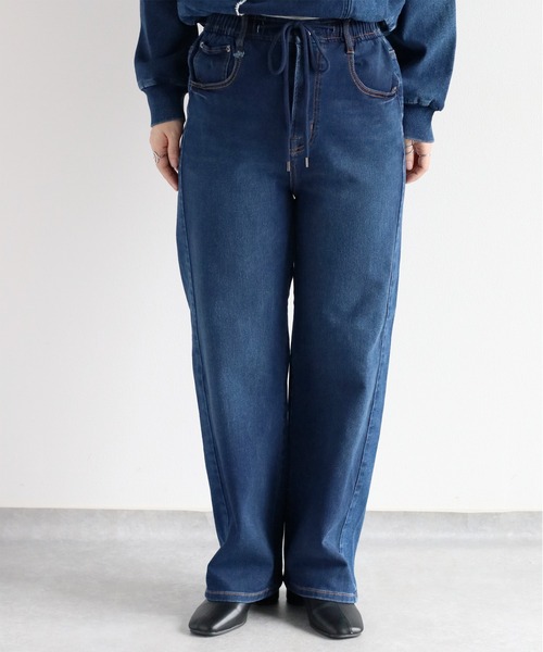 【セール】〈セットアップ可能〉リメイクデニムレギュラーストレートパンツ（デニムパンツ）｜cepo（セポ）