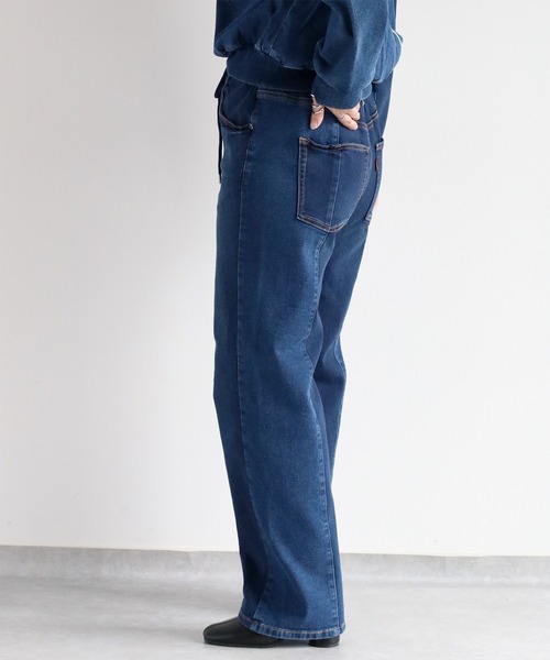 【セール】〈セットアップ可能〉リメイクデニムレギュラーストレートパンツ（デニムパンツ）｜cepo（セポ）