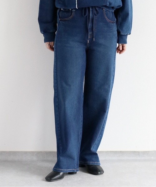 【セール】〈セットアップ可能〉リメイクデニムレギュラーストレートパンツ（デニムパンツ）｜cepo（セポ）