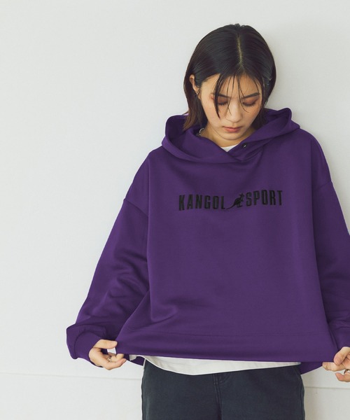 UVカット・ストレッチ》ダンボールロゴパーカー【KANGOL SPORT