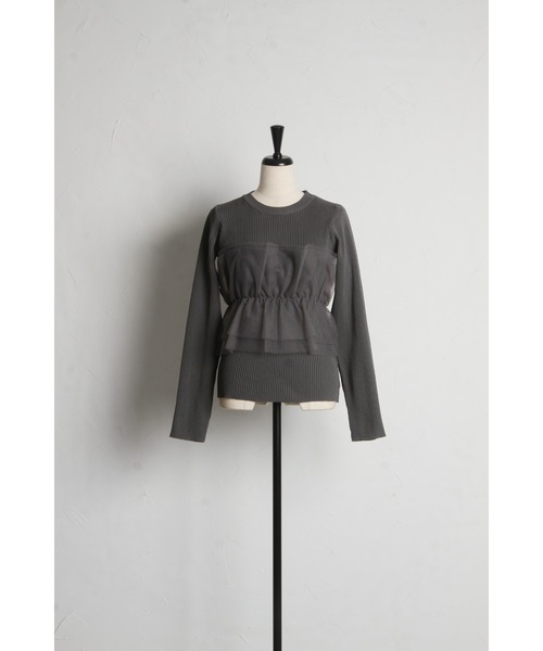 チュールフリルニットプルオーバー(ニット/セーター)|&. NOSTALGIA チュールフリルニットプルオーバー(ニット/セーター)|&. NOSTALGIA