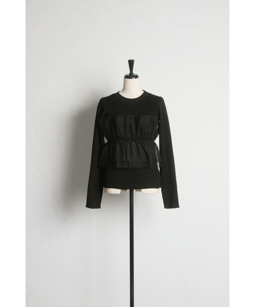 崖丸リュークページ ♡ ♡ ☑︎ チュールフリルニットプルオーバー 商品番号: 10