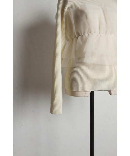 チュールフリルニットプルオーバー（ニット/セーター）｜&. NOSTALGIA