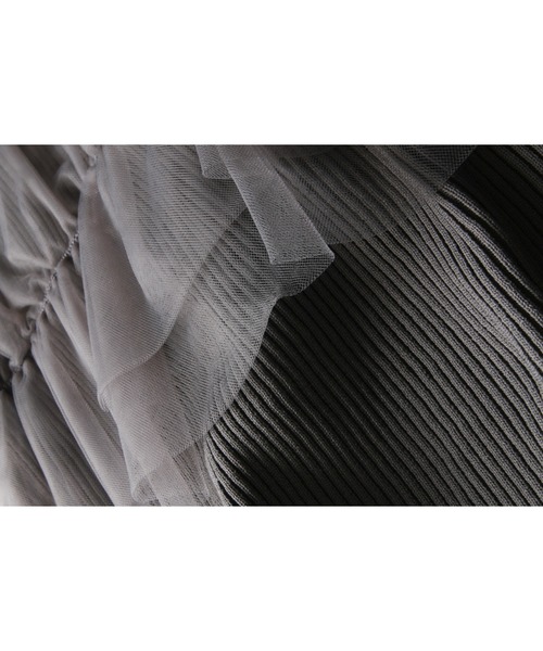 むきさゃかそきにろ様用ページ チュールフリルニットプルオーバー