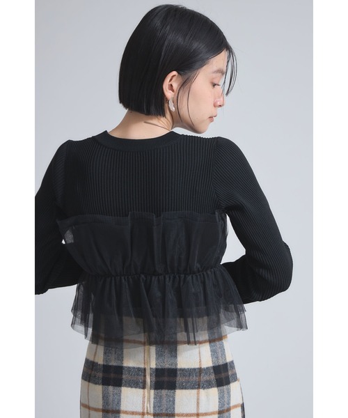 チュールフリルニットプルオーバー（ニット/セーター）｜&. NOSTALGIA