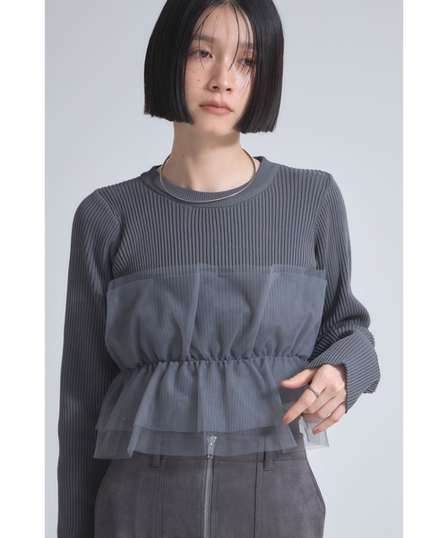 チュールフリルニットプルオーバー（ニット/セーター）｜&. NOSTALGIA