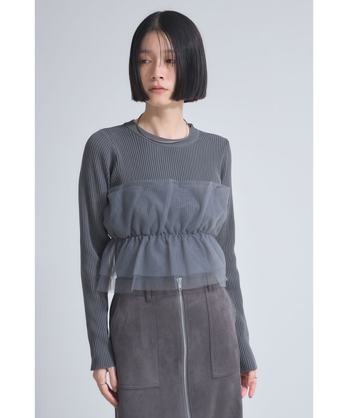 チュールフリルニットプルオーバー（ニット/セーター）｜&. NOSTALGIA