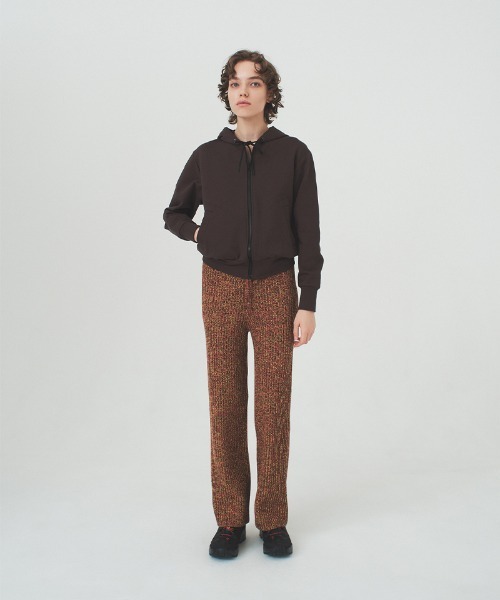 soduk(スドーク)の「【soduk】mixed color knit trousers(その他パンツ・レディース・グリーン/キャメル・ONE SIZE)」の1枚目の写真