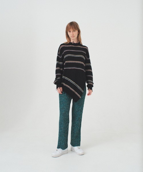 soduk(スドーク)の「【soduk】mixed color knit trousers(その他パンツ・レディース・グリーン/キャメル・ONE SIZE)」の9枚目の写真