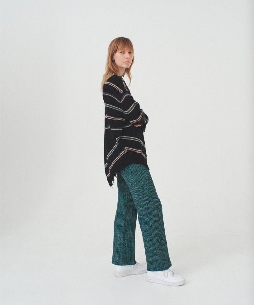 soduk(スドーク)の「【soduk】mixed color knit trousers(その他パンツ・レディース・グリーン/キャメル・ONE SIZE)」の10枚目の写真