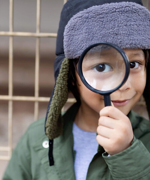 WASK（ワスク）の「配色ボアフライトキャップﾟ(54~56cm)（キャップ・キッズ・ブラック/グリーン・FREE）」の4枚目の写真