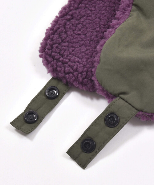 WASK（ワスク）の「配色ボアフライトキャップﾟ(54~56cm)（キャップ・キッズ・ブラック/グリーン・FREE）」の9枚目の写真