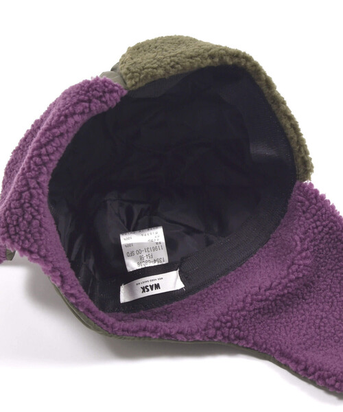 WASK（ワスク）の「配色ボアフライトキャップﾟ(54~56cm)（キャップ・キッズ・ブラック/グリーン・FREE）」の10枚目の写真