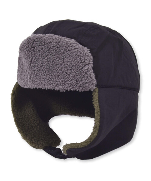 WASK（ワスク）の「配色ボアフライトキャップﾟ(54~56cm)（キャップ・キッズ・ブラック/グリーン・FREE）」の12枚目の写真