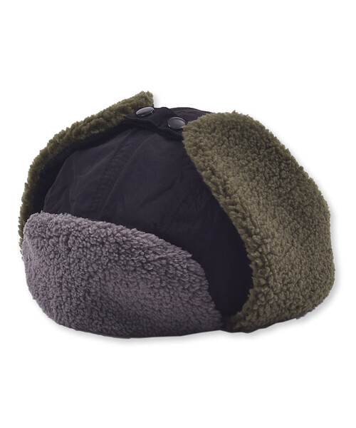 WASK（ワスク）の「配色ボアフライトキャップﾟ(54~56cm)（キャップ・キッズ・ブラック/グリーン・FREE）」の14枚目の写真