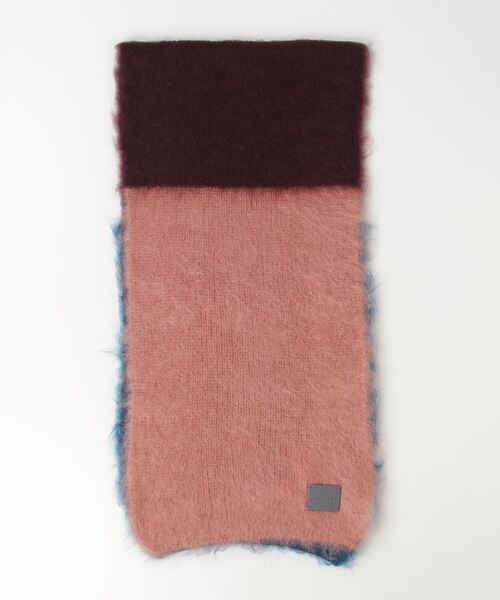 Vivienne Westwood ACCESSORIES(ヴィヴィアンウエストウッドアクセサリー)の「シャギー ウールニットマフラー【249152 108L】(マフラー・レディース・ピンク/ブルー/フューシャピンク・FREE)」の10枚目の写真