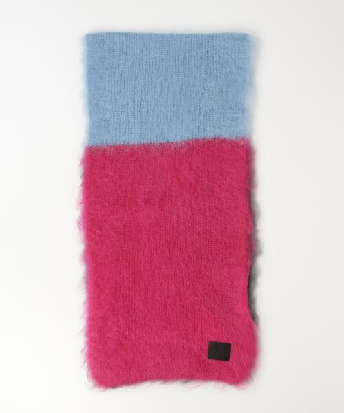 Vivienne Westwood ACCESSORIES(ヴィヴィアンウエストウッドアクセサリー)の「シャギー ウールニットマフラー【249152 108L】(マフラー・レディース・ピンク/ブルー/フューシャピンク・FREE)」の11枚目の写真