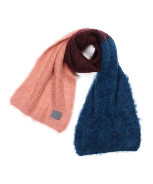Vivienne Westwood ACCESSORIES(ヴィヴィアンウエストウッドアクセサリー)の「シャギー ウールニットマフラー【249152 108L】(マフラー・レディース・ピンク/ブルー/フューシャピンク・FREE)」の7枚目の写真
