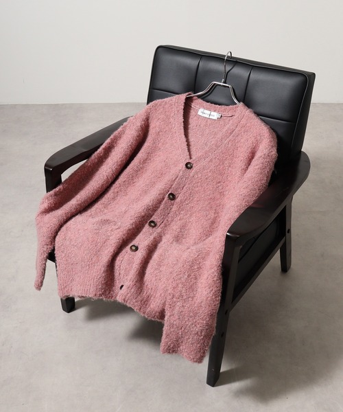FUNALIVE(ファンアライブ)の「Loop yarn collar knit cardigan / ループヤーン カラーニットカーディガン unisex(カーディガン/ボレロ・メンズ・イエロー/チャコール/ブラウン/サックスブルー/ピンク・M/XL/L)」の5枚目の写真