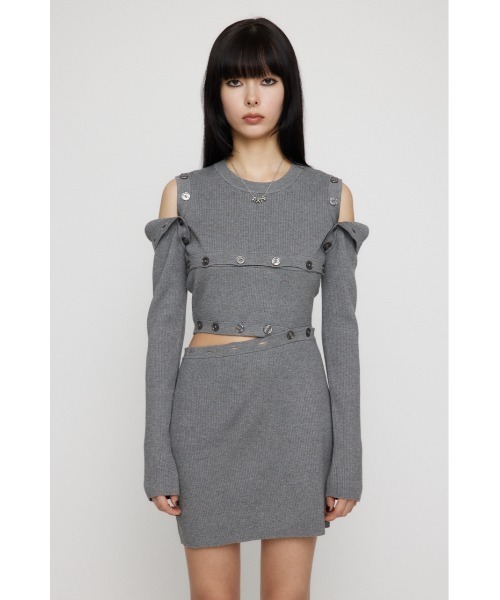 LAGUA GEM（ラグアジェム）の「MANY WAY ミニワンピース（ワンピース・レディース・グレー/ブラック/レッド・SMALL/MEDIUM）」の7枚目の写真