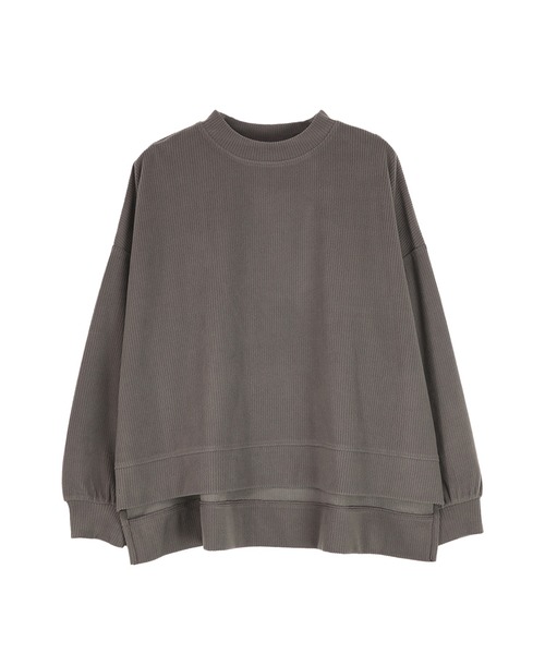 and it_(アンドイット)の「カットコーデュロイゆるプルオーバー(Tシャツ/カットソー・レディース・ダークグレー/グレイッシュベージュ/ブラック・M/L)」の12枚目の写真