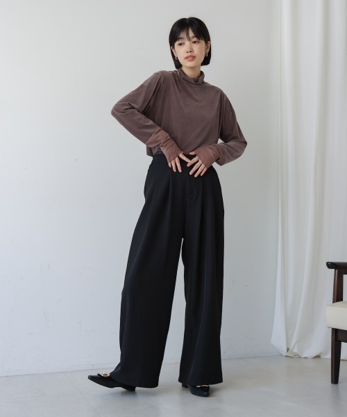Bou Jeloud（ブージュルード）の「シアーベロアインナー（Tシャツ/カットソー・レディース・モカ/ベージュ/ブルー/ブラック・FREE）」の20枚目の写真