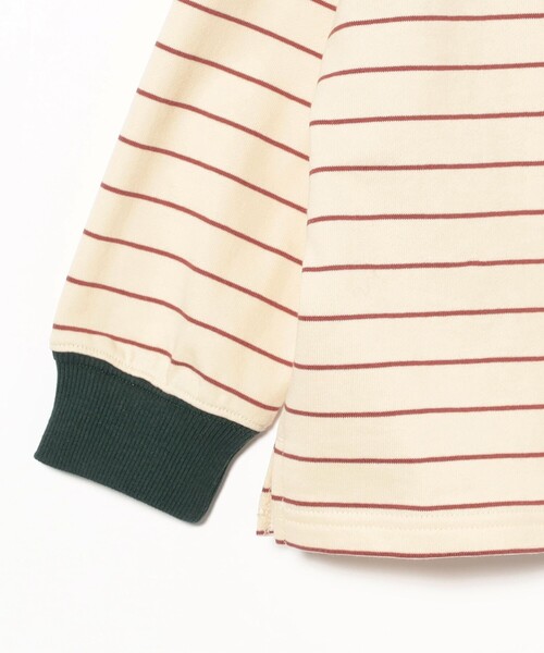 B:MING by BEAMS(ビーミングバイビームス)の「ミニ裏毛 ボーダー ロングスリーブ Tシャツ 2025SS(100~140cm)(Tシャツ/カットソー・キッズ・ホワイト系その他5/ブルー・140/130/100/120/110)」の11枚目の写真