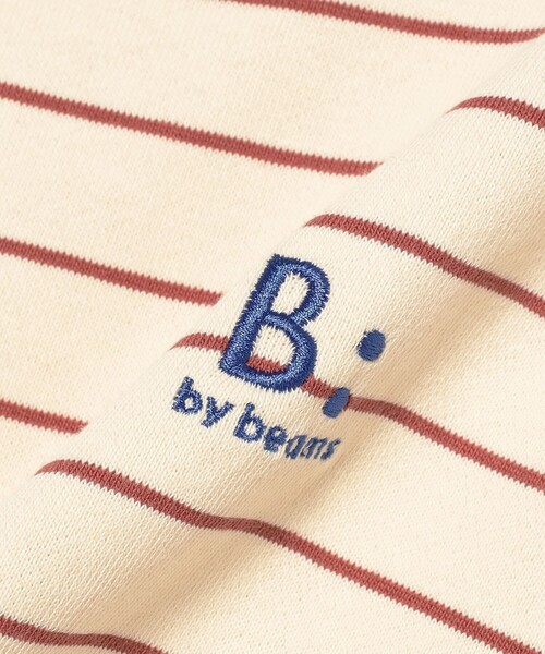 B:MING by BEAMS(ビーミングバイビームス)の「ミニ裏毛 ボーダー ロングスリーブ Tシャツ 2025SS(100~140cm)(Tシャツ/カットソー・キッズ・ホワイト系その他5/ブルー・140/130/100/120/110)」の13枚目の写真