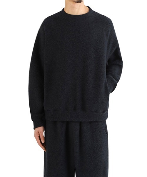 GOLD（ゴールド）の「東洋エンタープライズ GOLD / ゴールド：WOOL SUPER140’s FLEECE RAGLAN CREW NECK SHIRT：24B-GL69421[MUS]（スウェット・メンズ・ブラック・M/L/S）」の7枚目の写真