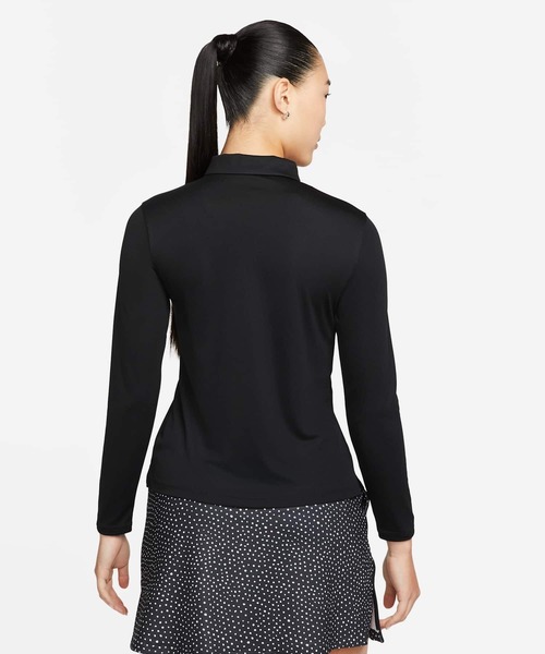 NIKE（ナイキ）の「ナイキ Dri-FIT ビクトリー ウィメンズ ロングスリーブ ゴルフポロ / Nike Dri-FIT Victory Women's Long-Sleeve Golf Polo DH2317-010 Black（ポロシャツ・レディース・ブラック・XS/XL/S/M/L/2XL）」の2枚目の写真